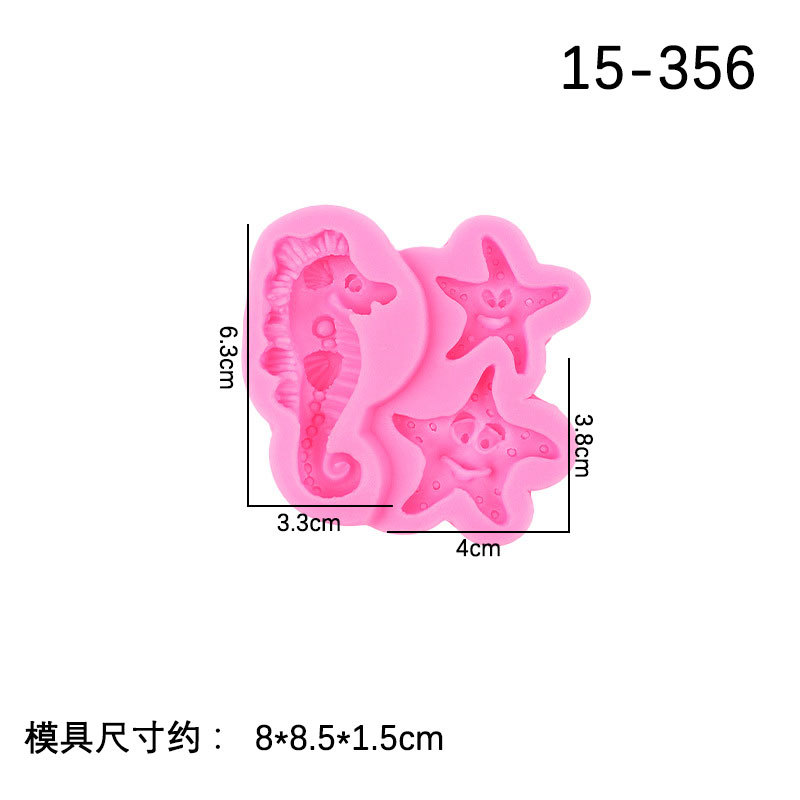 Dolphin Sea Lion Clownfish cake decoración océano mousse molde chocolate silicona océano pulpo epoxi molde
