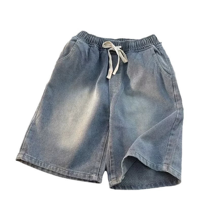 Джинсовая юбка, шорты, летние тонкие брюки, oversize, свободный крой, пояс на резинке