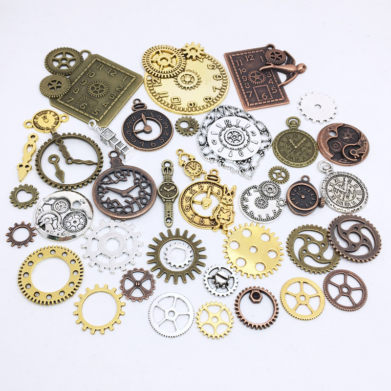 retro mechanical accessory with gears handmade