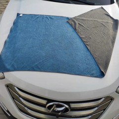 New large short-pile double-layer car wash towel, strong water absorption, car cleaning towel, less shedding and residue, rag