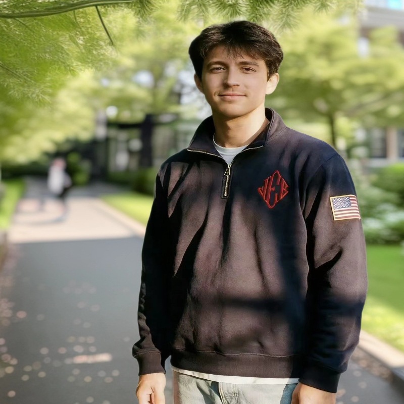 Epstein Ace Sweatshirt / Epstein Ace Half-Zip Oversized Loose High-Neck Sweatshirt