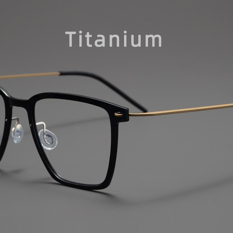 Linde Ultra Thin Screwless Nylon Box Glasses Frame Pure Titanium Temple 6554 Liu Haoran Zhang Jie Same 6.7g Linde Ultra Thin Screwless Nylon Box Glasses Frame Pure Titanium Temple 6554 Liu Haoran Zhang Jie Same 6.7g