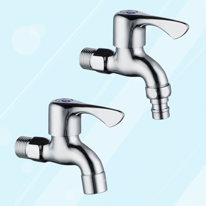 Copper washing machine faucet household bathroom pointed mouth single Cold 4 points washing machine mop pool DN20 faucet wholesale