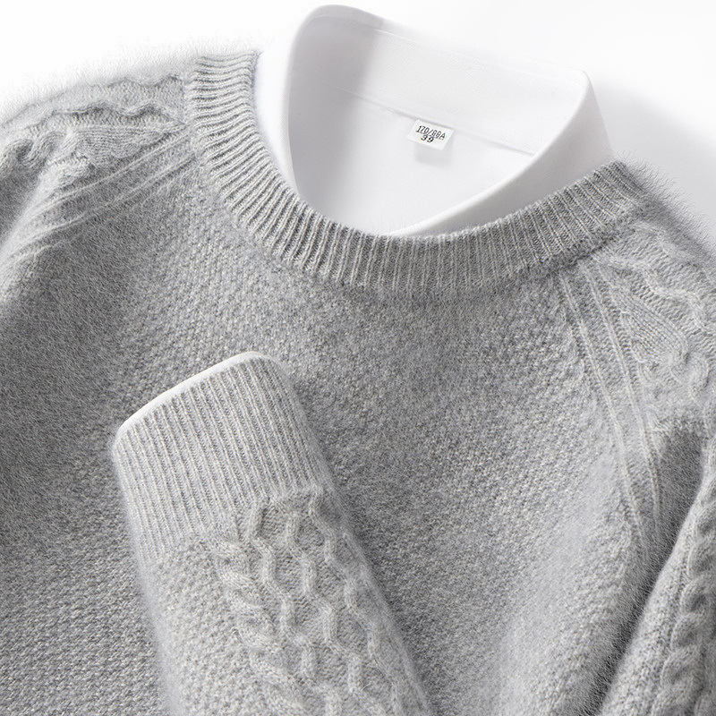 Men's cashmere demi-season warm long-sleeve