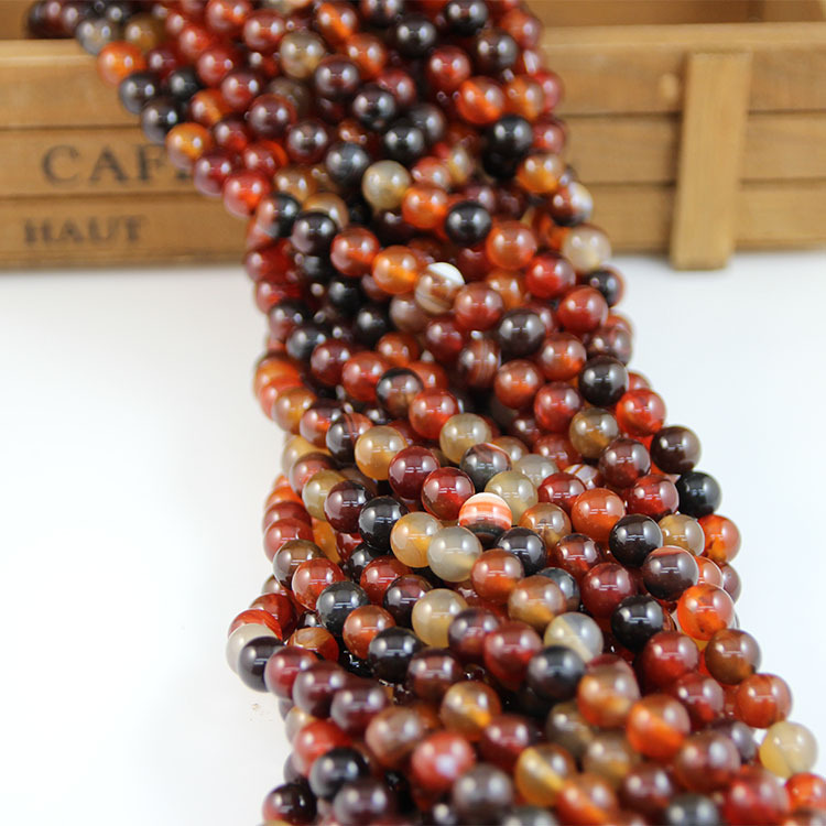 Fantasy agate beads 6mm, about 63 pieces, about 20 grams