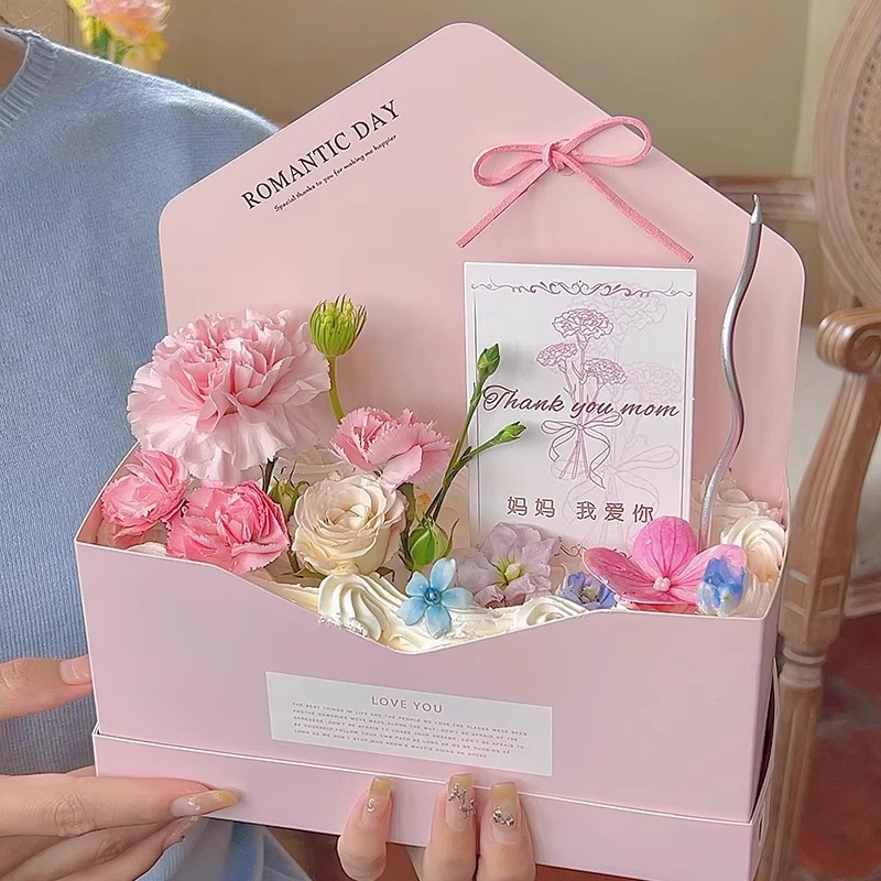 Xu Xiaobao mismo párrafo sobre del día de la madre caja de pastel caja de postres 520 lover caja de pastel accesorios decorativos para hornear
