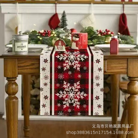 Amazonクロスボーダー新しいクリスマステーブルフラグ工場直販冬雪だるまサンタクロースプリントプレースマット|undefined