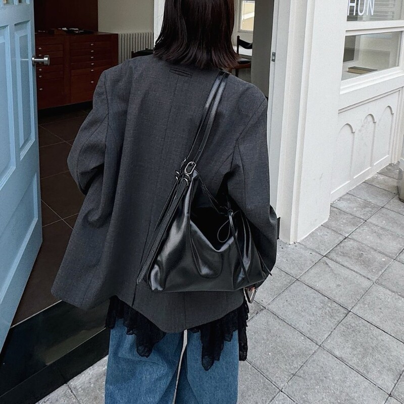 大容量软面包包女2025新款简约休闲单肩斜挎包复古上班通勤托特包|undefined