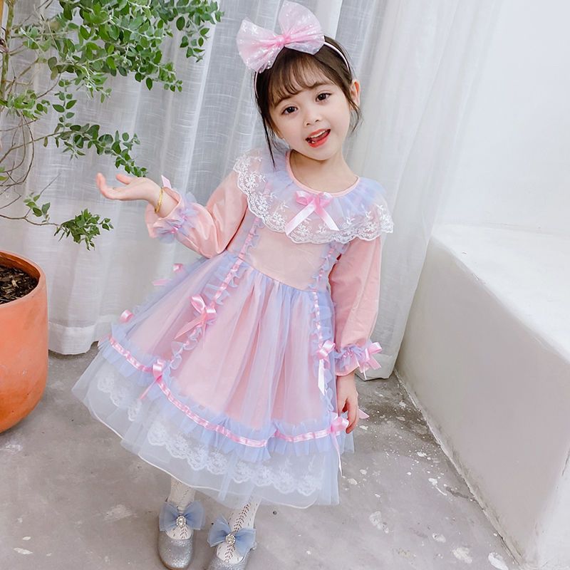 Children's Clothing Women's Skirt Summer New Style 2025 Korean Style Mesh Princess Skirt for Small and Medium-Sized Children Girl Lolita Style Performance Skirt