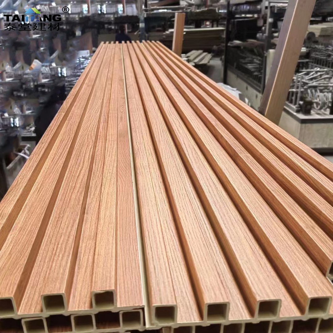 Wpc wall panel piso de plástico de madera hueca panel de pared exterior tablero de madera de plástico al aire libre ingeniería piso de madera de plástico al aire libre