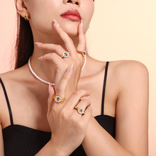 ��������������ŷ��ins��ˮ���ָ��18k���С���䵭���Ѹ�ָ��Ů