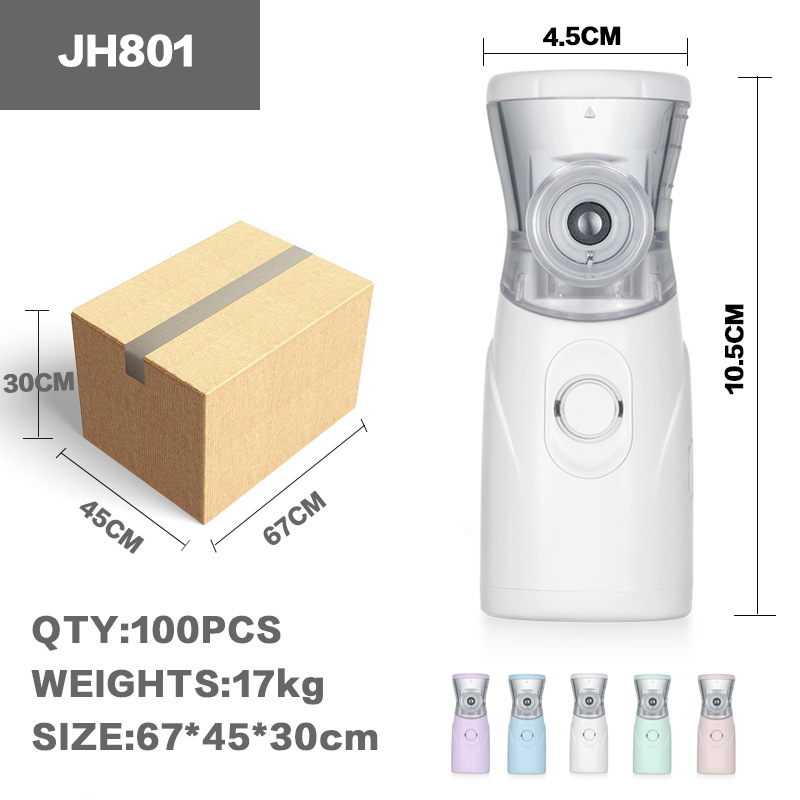 Fábrica transfronteriza nueva máquina de atomización de mano portátil humidificador doméstico inhalador de atomización de batería de litio