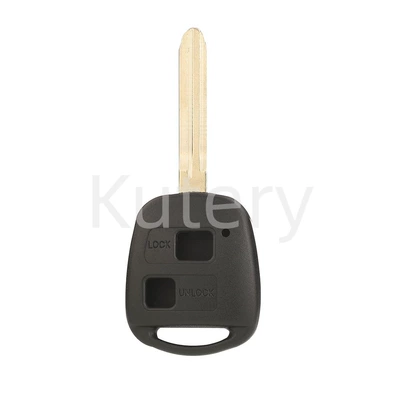 Suitable for Toyota 2-button and 3-button Lexus/Lexus straight remote control car key case, upgraded and reinforced version (Car Keys) - upgraded-and-enhanced-version-2-key-toy43