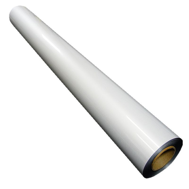 Fabricante de suministro de publicidad de grado PET transparente esmerilado fondo pulverización de película reflectante puede grabar material publicitario autoadhesivo