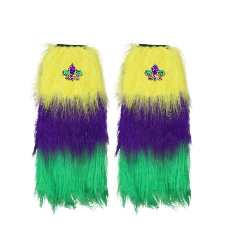 Nuevo cross-border Halloween tricolor piernas de peluche brasileño carnaval irlandés vestido de baile vestido de espectáculo