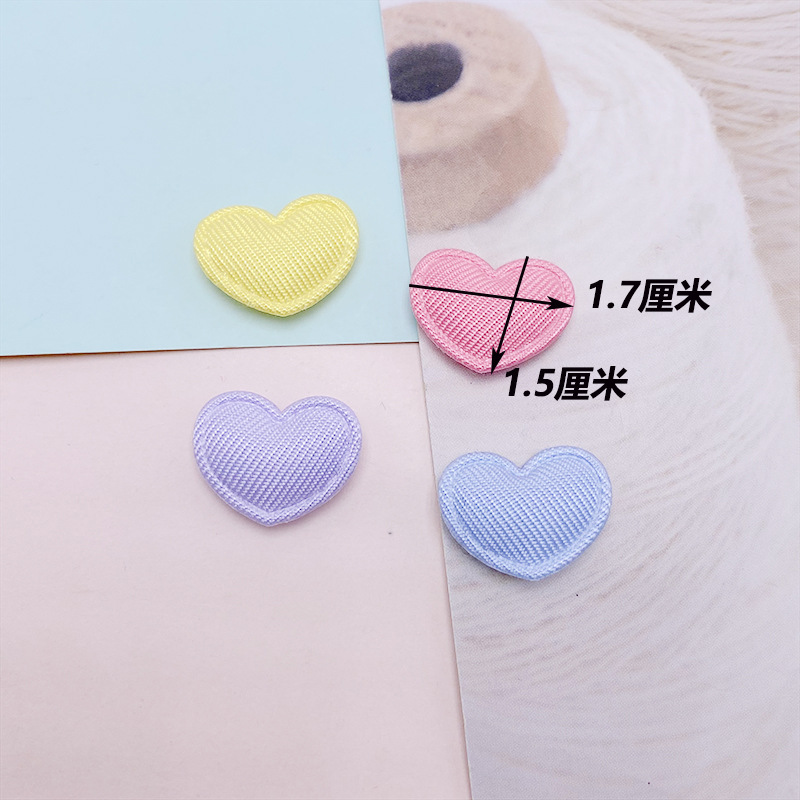 En stock macaron color tela amor DIY accesorios de la joyería accesorios de ropa para Niños Accesorios para el cabello horquilla materiales decorativos