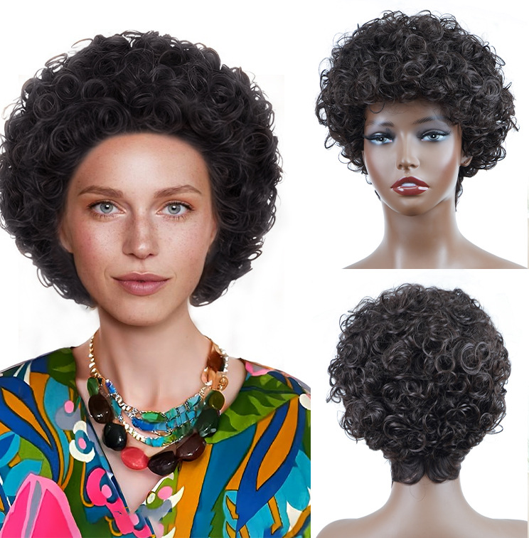 Europäische und amerikanische grenzüberschreitende Chemiefaser-Perücke, Hochtemperatur-Seiden-Locken-Mode, Retro-geschichteter, lockiger Rosen-Mesh-Mechanismus, volle Kopfbedeckung_voghion.com