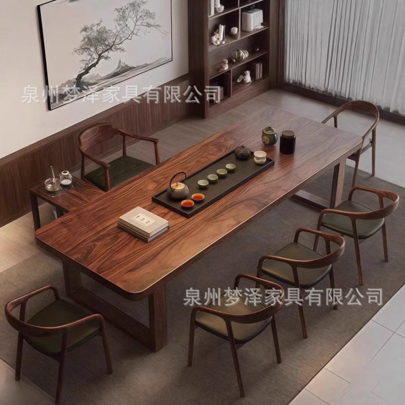 [핫스타일] 2.0m 테이블 + 히로시마 의자 + 슈멧 의자 4개 + 티 테이블