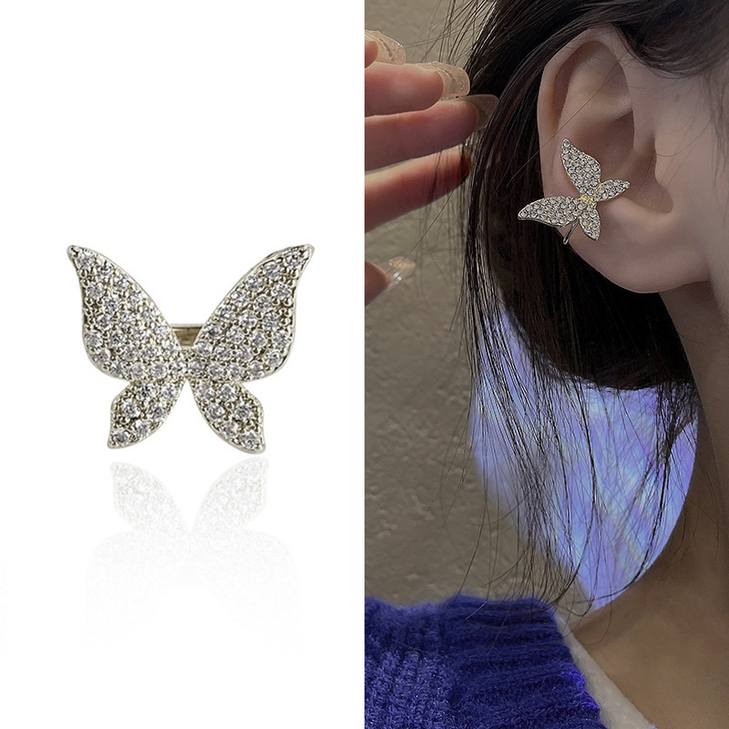 8g Weight Zircon Inlay Material Ear Studs Classification 1 Piece Quantity Daily Occasion Copper Material U Shape Pattern Women'S Gender Plating Design Fashion Style Fashion U Shape Copper Plating Zircon Women's Ear Studs 1 Piece 15
