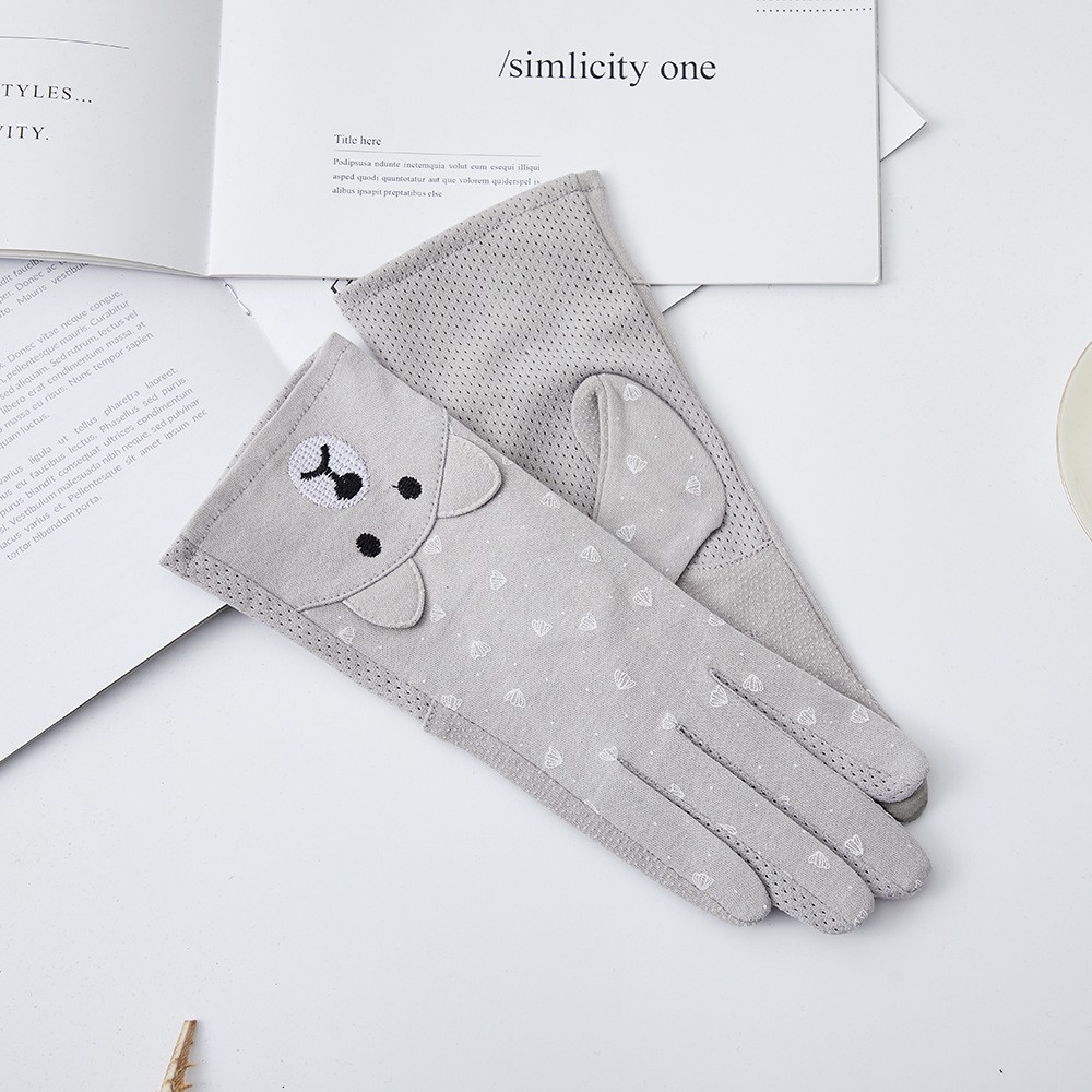 Guantes de protección solar para mujer nueva primavera y verano conducción estilo coreano encaje arco montar antideslizante guantes de pantalla táctil delgada