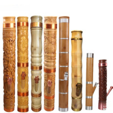 烟筒水烟丝烟壶大号烟竹子水烟筒雕龙实木烟斗