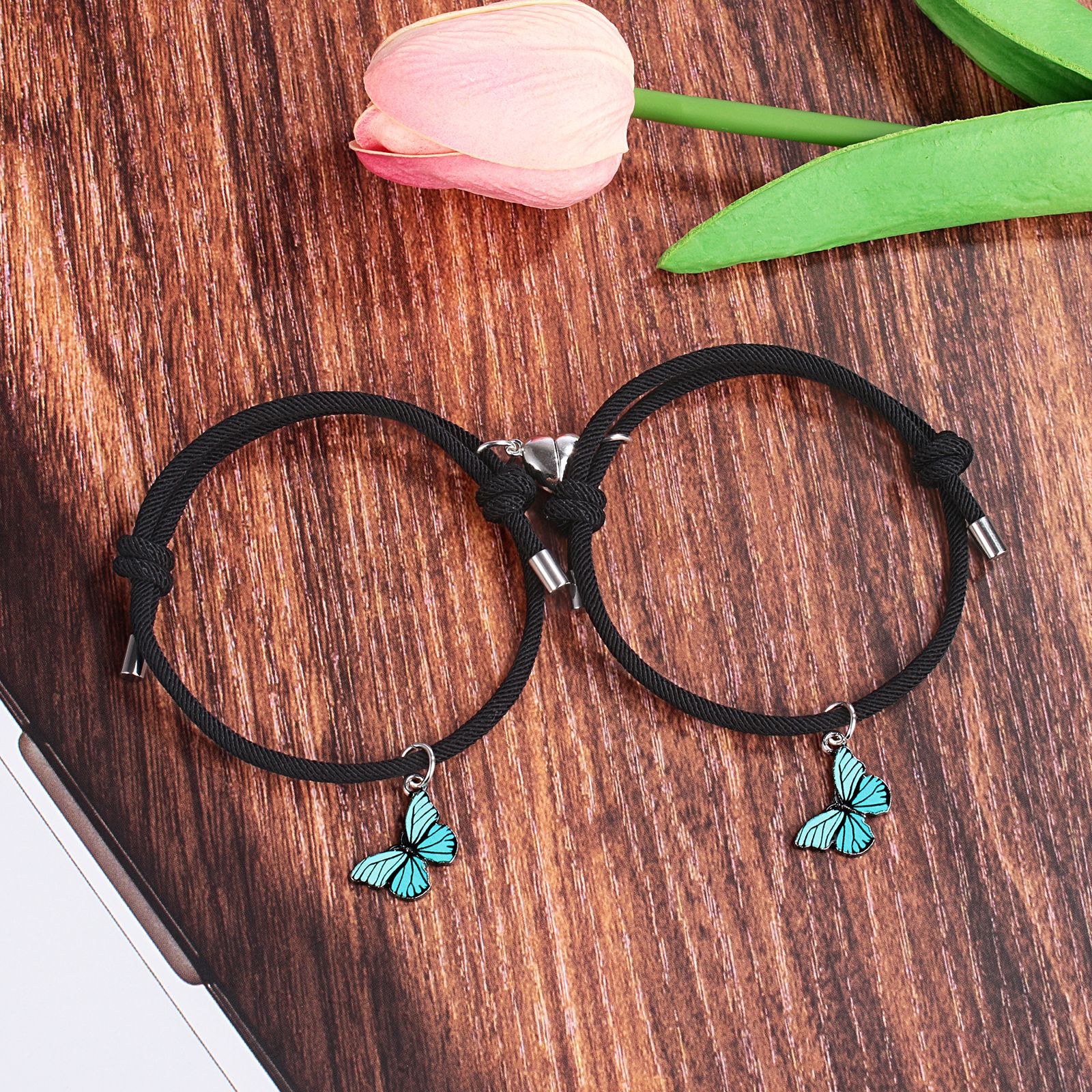 Cartoon Style Insect Alloy Inlay Couple Bracelets display picture 7