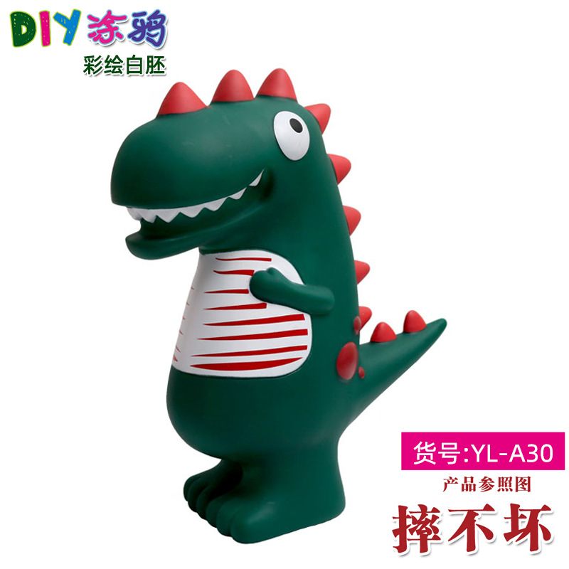 Gran vinilo yeso muñeca embrión blanco al por mayor puntada alcancía gran puntada artesanal DIY colorear blanco