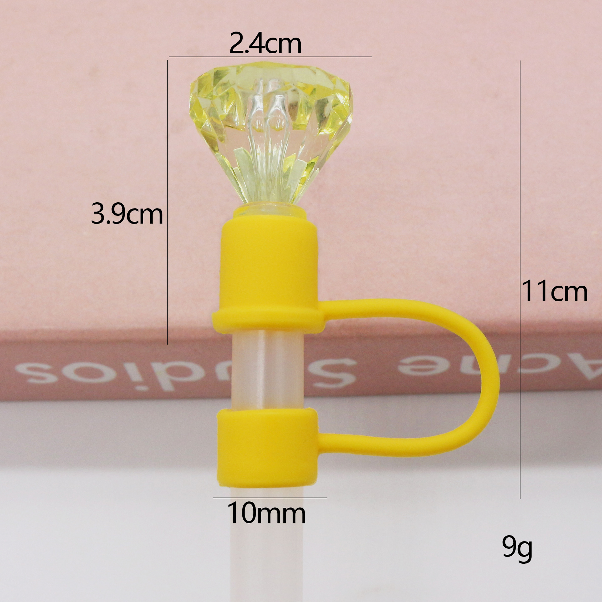 Tapón para pajita de 10 mm más vendido en Amazon, cubierta de silicona de grado alimenticio para pajita, tapón para pajita con diseño de dibujos animados en 3D, stock disponible del fabricante.