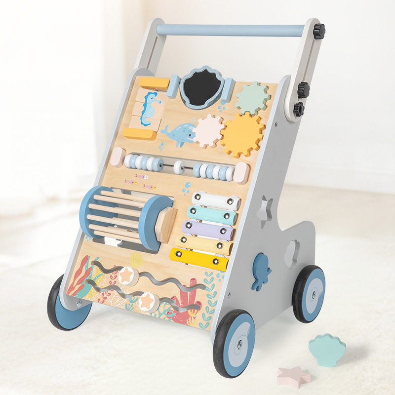 Carrinos infantiles para bebés caminantes puzzle de educación temprana cuentas juguetes de simulación de cocina juego de rol image 2