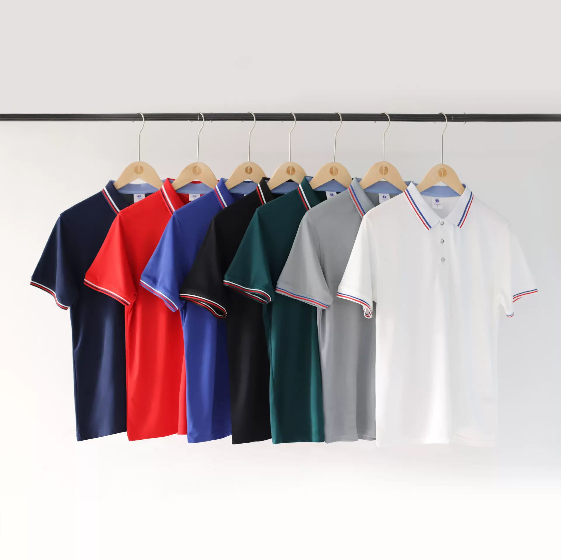1602冰丝POLO纯色diy印字同学聚会工作服班服团队文化衫印制logo