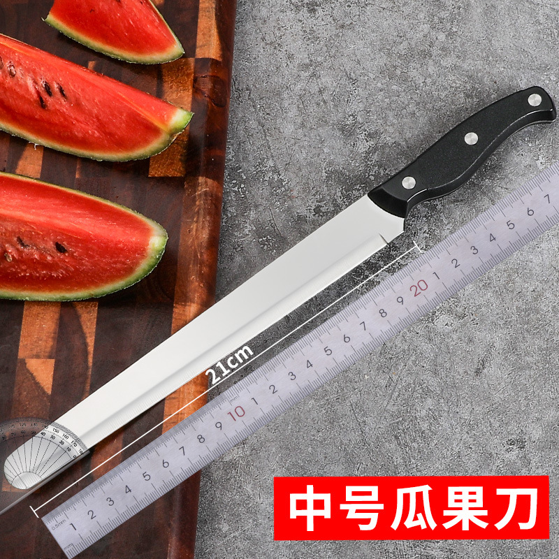 Cuchillo de frutas doméstico grande extensión cortar herramientas de sandía cuchillo de frutas tienda de frutas cuchillo comercial de sandía de acero inoxidable