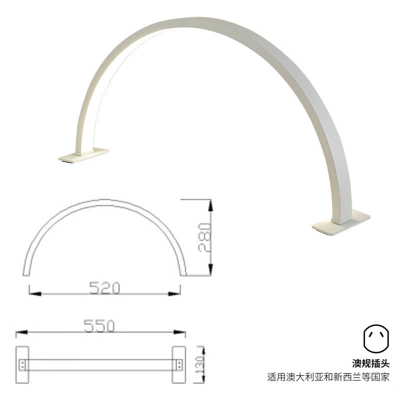 Nuevo medio mes de manicura lámpara LED protector de ojos manicura pestañas bordado lámpara de brillo de salón de belleza especial lámpara de horneado lámpara transfronteriza