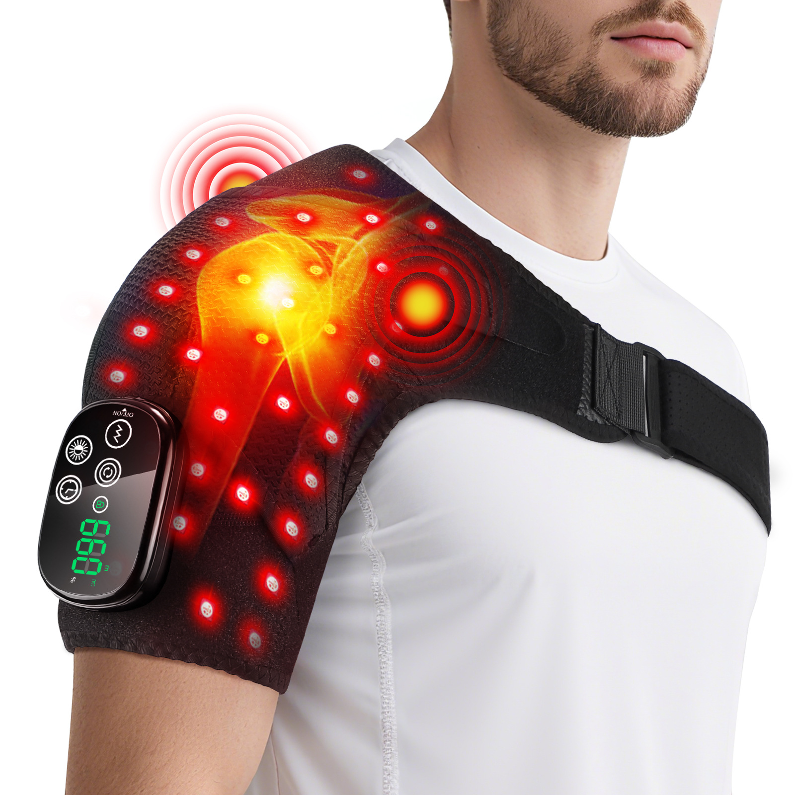 Calefacción transfronteriza masaje almohadilla de hombro carga calefacción almohadilla de hombro zhouyan fisioterapia masajeador modelo privado fuente fábrica en stock image 16