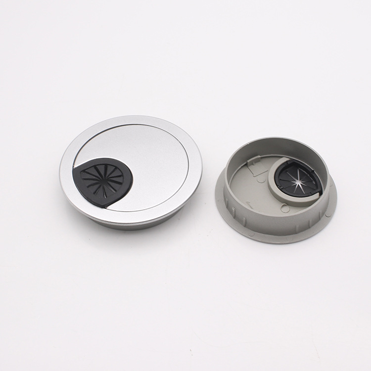 Tapa de orificio de enhebrado de escritorio de computadora Tapa de sellado de escritorio de oficina Anillo decorativo Caja de alambre redonda Agujero abierto Cubierta de orificio redondo