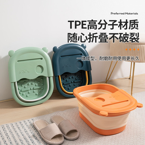 Winter Bestselling Foldable Cat Foot Basin Foot Bath Tub with Foldable Massage Foot Bath Tub Comfortable and Easy to Store Large Bucket