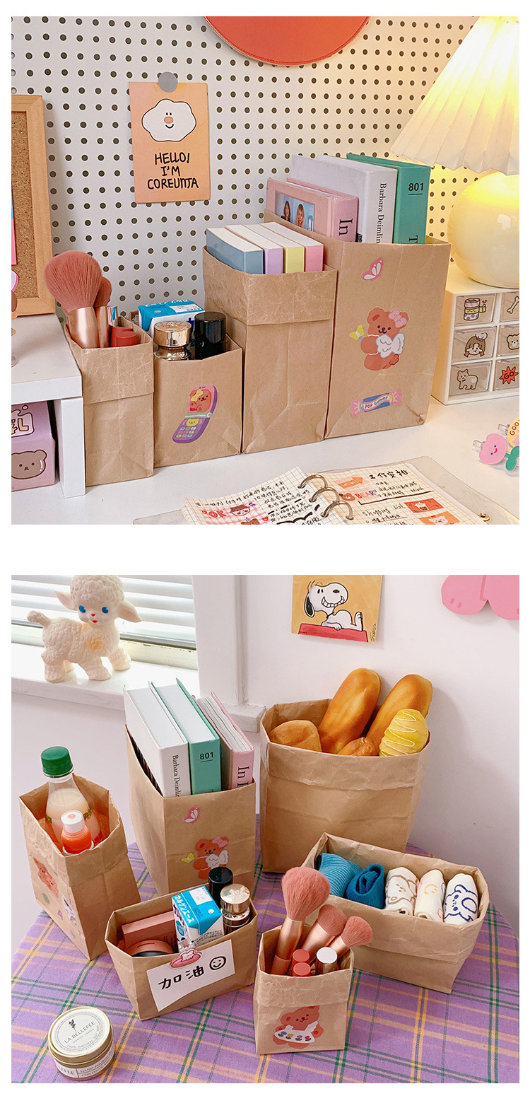 Milk Tea Shop Food Paper Cowhide Disposable Oil-proof Storage Bag display picture 4