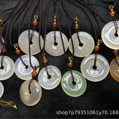メーカー卸売瑪瑙セーターチェーンネックレス平安タッセルアクセサリーペンダントチャーム中国風グリーン瑪瑙