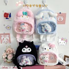 ins 新しいかわいいソフトガール人形スクールバッグ学生収納痛バッグ日本二次元 JK ガールバックパック