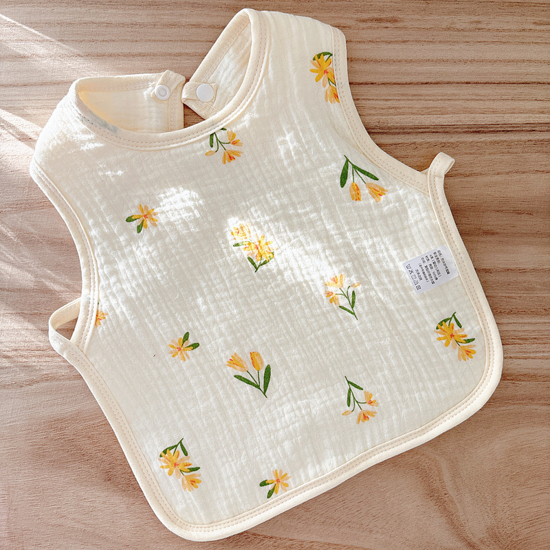 Babecera de algodón para bebés y bebés, toalla de saliva impermeable, toalla de almohadilla de leche anti-vomitación, bolsillo de comida, otoño y invierno