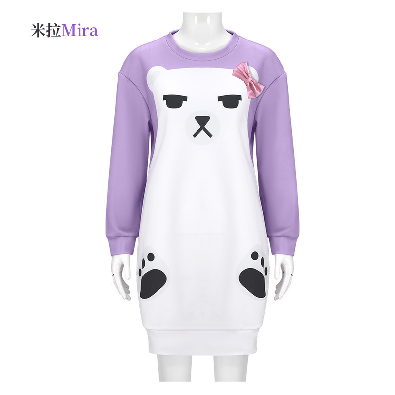 恶魔女团米拉cos服万圣节嘉年华派对电影cospaly猎人紫色睡衣套装|undefined