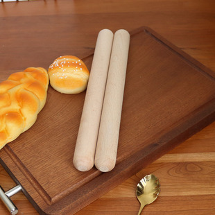 30cm with scale beech wood rolling pin solid wood pressing stick household dumpling wrapper paint-free wax-free baking tool