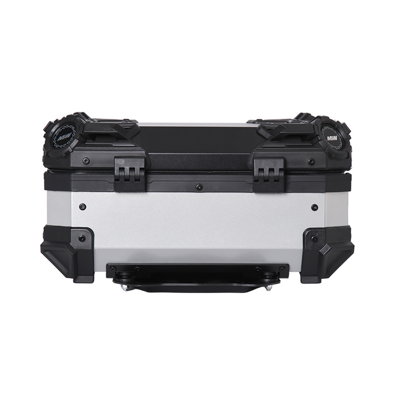 Motocicleta de aleación de aluminio desmontaje rápido caja trasera 28L doble bloquea impermeable a prueba de colisiones de scooter eléctrico universal caja trasera modificada