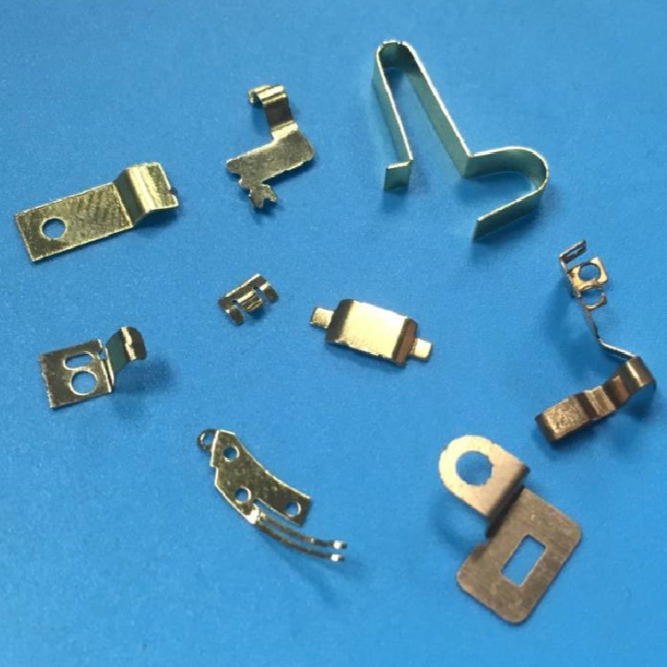 贴片天线弹片铍铜磷铜片薄铜片冲压导电接触片加工信号接收电子