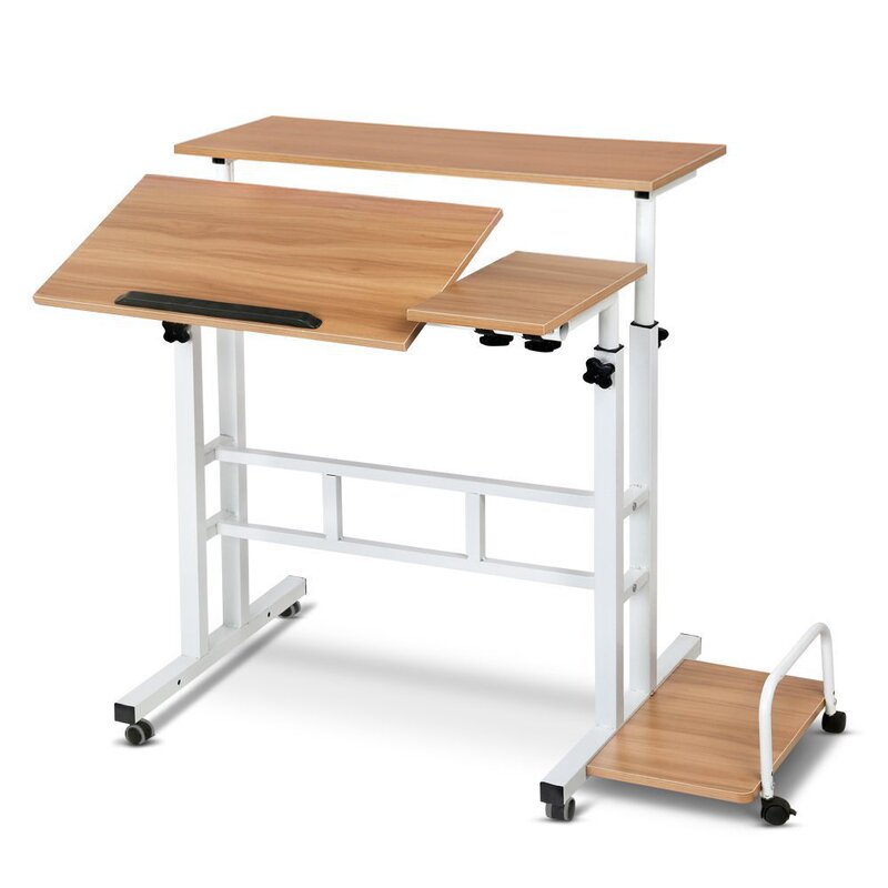 Removable Foldable Computer Desk Lifting Standing Desk Bedroom Bedside Writing Desk Single Small Table