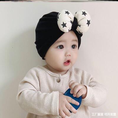 2021新款网红可爱印度帽子婴儿男宝宝套头帽薄款幼儿新生儿护囟门
