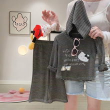【商场品质】女童秋装2025儿童秋季新款连帽卫衣可爱kt猫印花套装