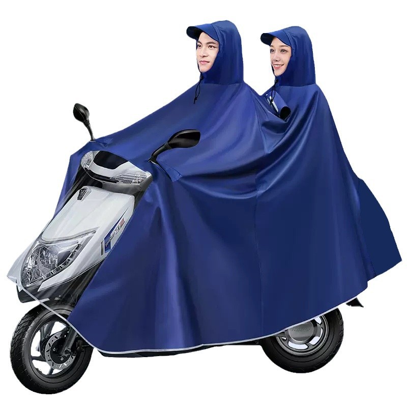 비옷 전기 판초 초대형 두꺼운 오토바이 더블 싱글 남성과 여성 안티 비우 보름 가득 차있는 발