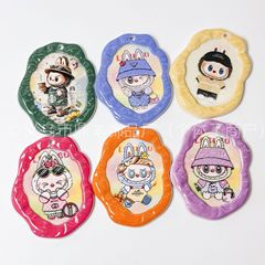 漫画プリントビーズ特殊形状タグかわいいアクリルペンダントDIYアクセサリーハンドメイドジュエリーキーペンダント