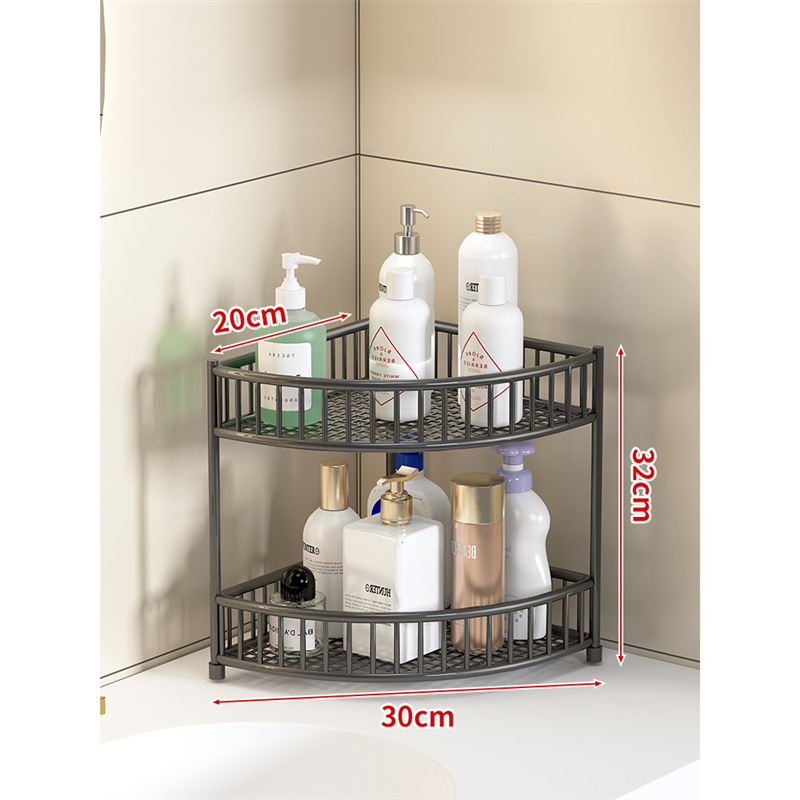 Estante de Esquina para Encimera de Baño de Hierro, Multicapa, para Cosméticos y Artículos de Tocador image 9