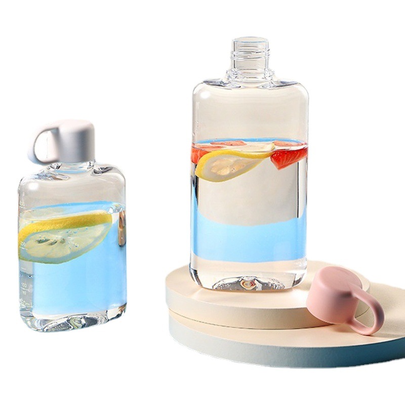 Tritan fresco gran capacidad portátil de viaje taza estudiante al aire libre portátil de plástico espacio taza de agua portátil olla plana